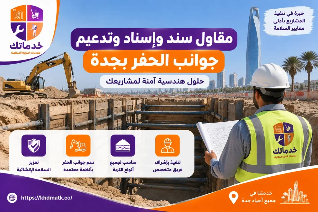مقاول سند وإسناد وتدعيم جوانب الحفر بجدة